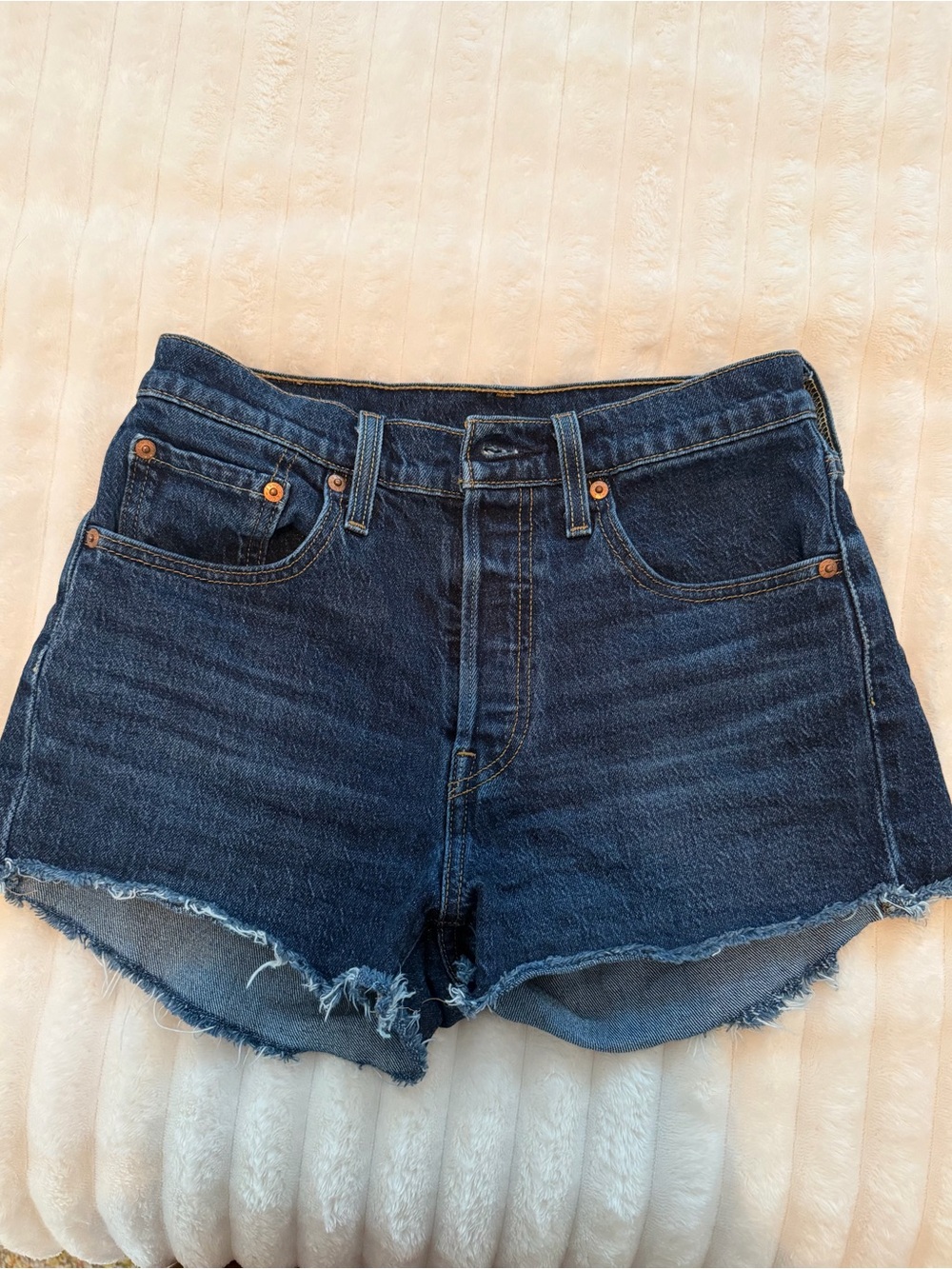 Levi’s waterless Dark Blue Denim Cutoff Women's Shorts